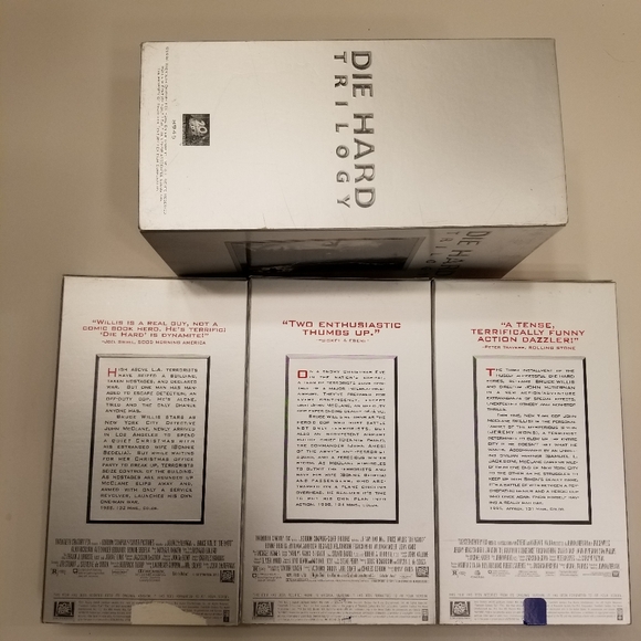 1996 Die Hard Trilogy VHS Tape Collection 3-Tape Box Set: Die Hard Bruce Willis - Picture 7 of 9